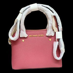 NWT Michael Kors Cindy Mini Crossbody Tulip Pink Handbag